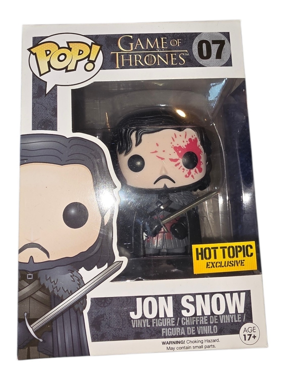 Funko Pop Game of Thrones Jon Snow #07 Bloody Hot Topic Exclusive Retired